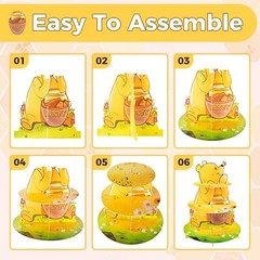 2 Pack Winnie Baby Shower Decorations Birthday Cupcake Stands: Bear Party The…