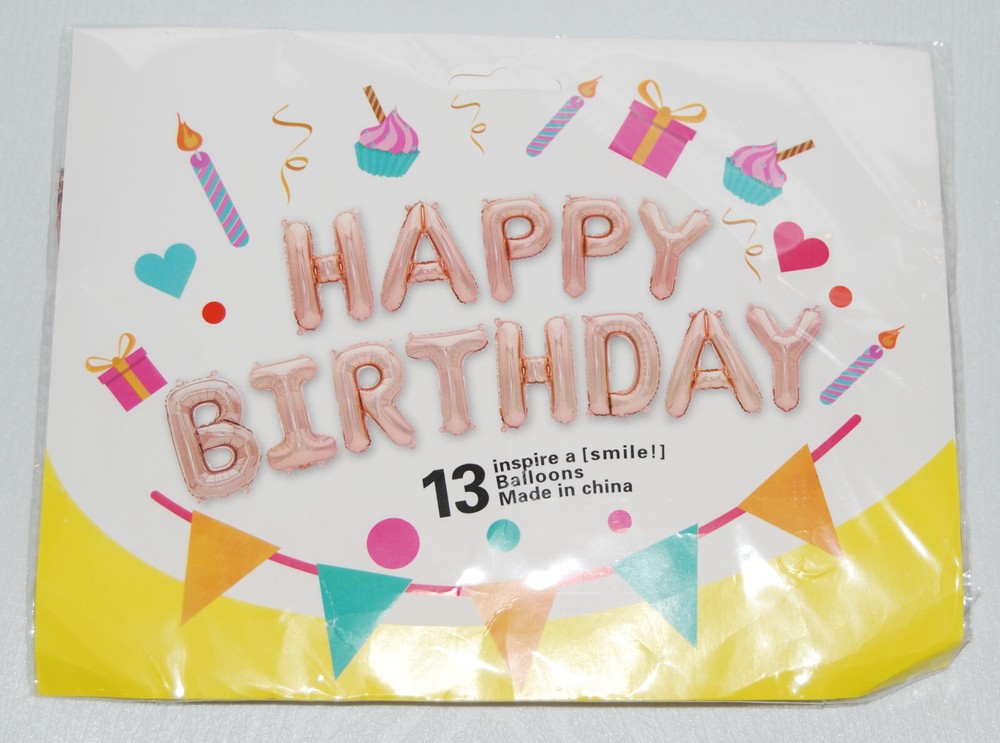 New Metallic Pink Birthday Balloons & Party Decoration Supplies Kit