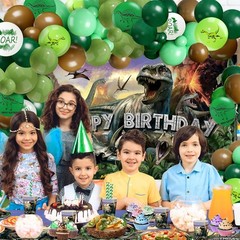 Dinosaur Birthday Decorations Set Serve 24