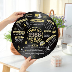 40Th Birthday Party Decorations for Men Women, Back in 1986 Poster Vinyl Record,