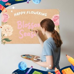 4 Pack 24″ x 36″ Blank Kraft Banners – Ideal for Parties and Grad Celebrations