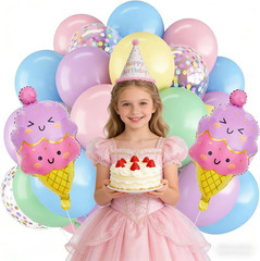 Pastel Balloons -12Inch Macaron Pink Blue Purple Green Yellow Confetti Rainbow L