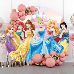 Round Backdrop Cover Princess Birthday Party Photo Background Home Studio Props