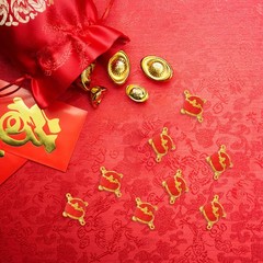 10Pcs Reusable Mini Red Lantern Hanging Ornaments for Spring Festival DIY Craft