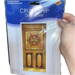 Pirate Ship Nautical Party Ocean Liner Cruise Ship CAPTAIN DOOR COVER 30in x 5ft