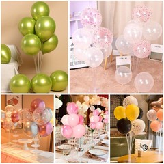 10 Sets Balloon Stand Kit Clear Table Balloon Centerpieces Party Decor