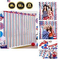 4th of July Decorations, 3 Pack Red White and Blue Star Backdrop | Patriotic …