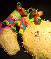 Set of 4 Miniature Vibrant Pinatas
