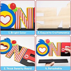 Plim Plim One Letter Sign Wood Table Centerpiece 1pcs Circus Clown Plim Plim The