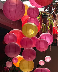 Brown Paper Lanterns Decorative, Caramel Boho Party Hanging Paper Lanterns Decor