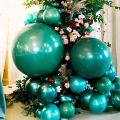 90-Pack Dark Green Balloons – 18/12/10/5 Inch Garland Kit for All Occasions
