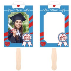 12 Pcs Blue Nurse Graduation Fans for 4×6 inch Pictures Class of 2026 Persona…