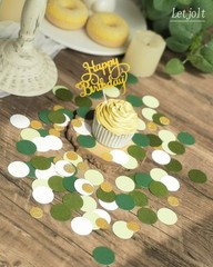 Letjolt Green Dot 200pcs Confetti Glitter Golden Nature Garden Theme Baby Sho…