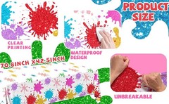 Paint Party Decorations 3Pcs Art Party Tablecloth Plastic Watercolor Painting