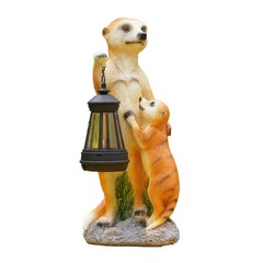 Decorative Resin Outdoor Solar Courtyard Lamp Garden Light 11 by 11 by 25 cm