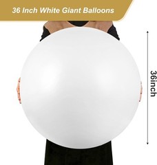 White Giant Balloons 6Pack 36 Inch Jumbo Large Latex Balloons for Photo Shoot…