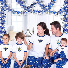 Hanukkah Tinsel Garland 36Ft Set Dreidel Star Blue Metallic Indoor Outdoor Decor