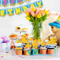 Leitee 57 Pcs Blue Duck Birthday Decorations Balloons Party Happy Birthday Banne