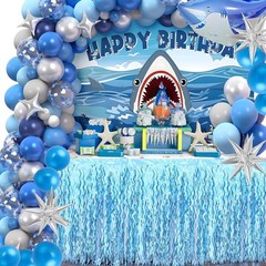 2 Pack Teal Blue Shiny Wavy Tinsel Foil Fringe Table Skirts Table Decorations