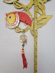 Chinese New Year Lantern Decorations PAIR ~ Fish Lanterns & Pineapple LARGE