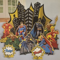 Justice League Heroes DC Superhero Birthday Party Table Decorating Kit 11 Pcs