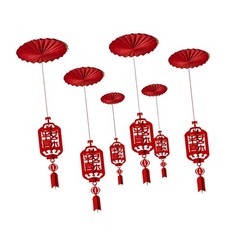 6 Pieces Chinese New Year Ceiling Decoration 2026 for Home Party Living Room