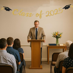 Class of 2025 Banner Gold Glitter Grad Decorations 2025 for Fireplace Wall Photo