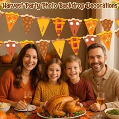 Gersoniel 5 Pieces Fall Thanksgiving Party 12.2 inches x 118.1 inches, Orange
