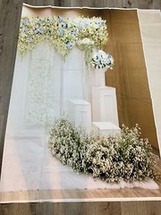 Floral Wedding Party Backdrop Reception Photo Background Banner Large 8×6′ New