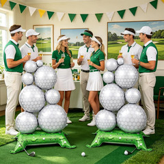 Golf Balloons, 2 Pack 3.5ft Self Standing Golf Party Decorations | Freestanding