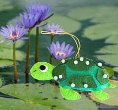 Turtle Felt Ornament Beach Tropical Bird Party Hawaii Birthday Animal Christmas