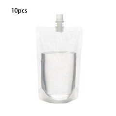 10x 100-500ml Plastic Stand Up Bag Booze Bottle Travel Festival Drink Pouch Beve