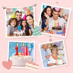 Beanlieve 10-Pieces Numeral Birthday Candles – Cake Colourful
