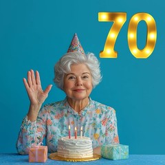 70th Birthday Decorations LED Numbers for Party Table Wall Decor