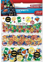 Justice League Superhero DC Comics Birthday Party Table Confetti Tripe Design