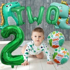 Dinosaur 2nd Decorations Dinosaur Balloons, Letter Balloon, Number 2 Balloon,…