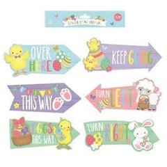 15 Easter Egg Hunt Arrow Signs Children Trail Hunting Game Decorations Kids Fun