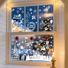 84 Pcs Christmas Window Clings – 9 Sheets City B