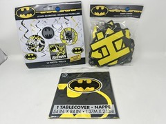 Batman Birthday Party Decorations Birthday Banner, Tablecloth, 12 Piece Set