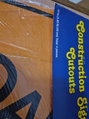Beistle Construction Sign Cutouts 4 Count Multicolor Functional Standard 55081