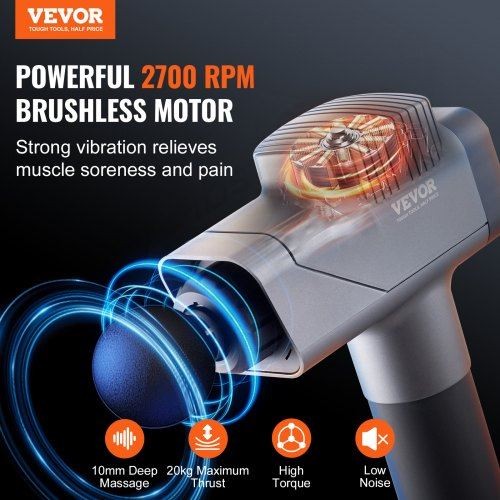 Massage Gun Deep Tissue Percussion Muscle Massager for Athletes – with 8 Spee