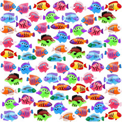 36Pcs Plastic Tropical Mini Fish Toy Set for Children’S Party Supplies and Decor