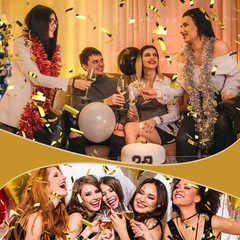 Gold Confetti Cannons for Any Celebration | 5-Pack 12-Inch Party Poppers for …