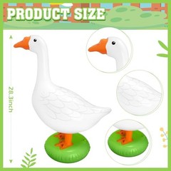 Pack6 Inch Giant Inflatable PVC Silly Goose Decor Large White Goose Balloons 2