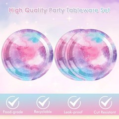 40PC Galaxy Themed Starry Night Party Decorations Birthday Supplies Kit