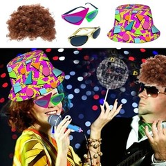 50 Pcs Rock Star Photo Booth Props Set – Sunglasses, Hats, Wigs & Inflatable Fun