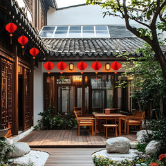 10Pcs Red Chinese Lanterns for Lunar New Year and Festive Celebrations