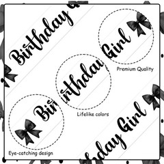 Black Bow Birthday Sash Black Bow Birthday Party Decorations Birthday Girl Bi…