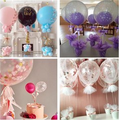10 Sets Balloon Stick Stand, Holder with Base for Table Desktop Centerpiece, …