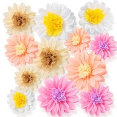 24 Pack Flowers Decorations 3 Size Daisy Tissue Pom Poms Sunflowers 8» 10» …